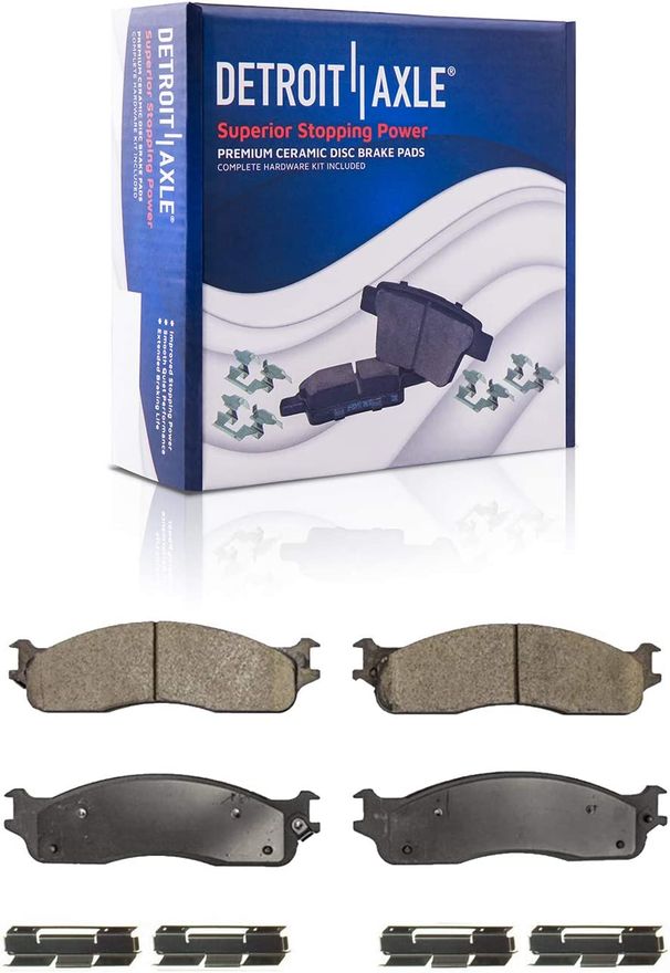 10pc Front & Rear Drilled Slotted Rotors and Ceramic Brake Pads Kit