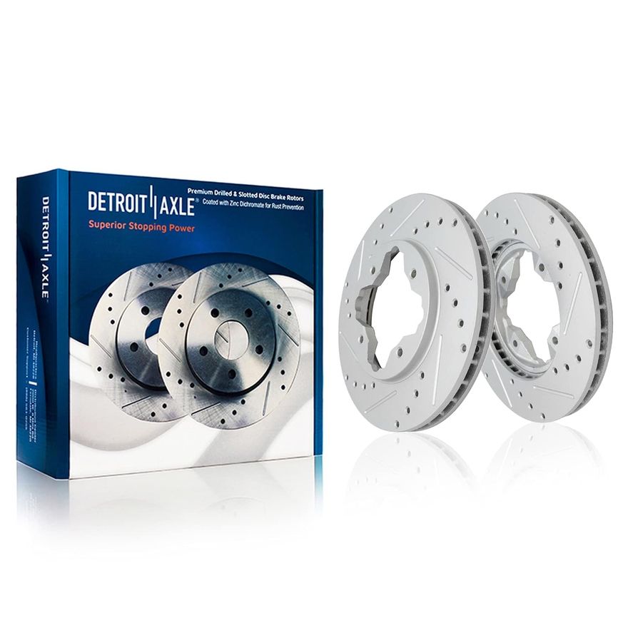 Front Drilled Brake Rotors - S-3287 x2