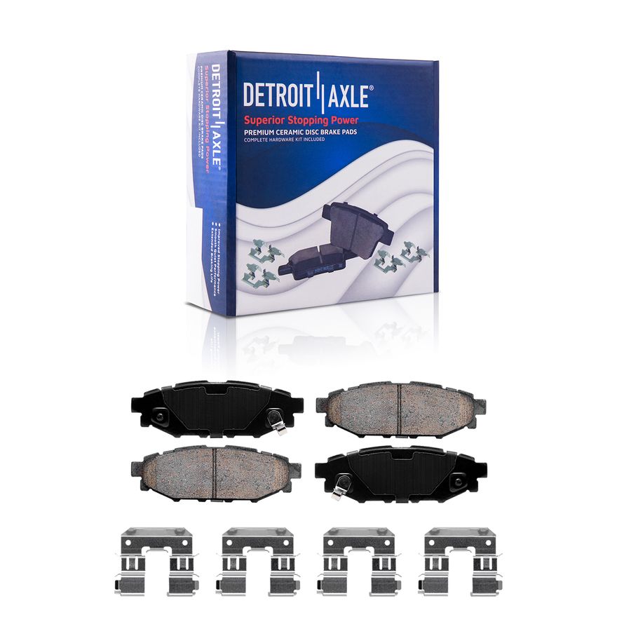 thumbnail image 2 of FRAXLE Rear Brake Rotors & Ceramic Pads Kit For Subaru Forester, Impreza, Crosstrek 2 of 6