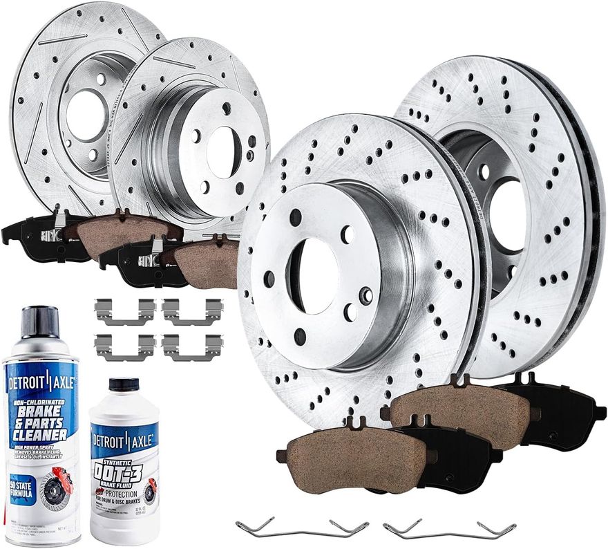 Main Image - Front Rear Drilled Rotors Pads