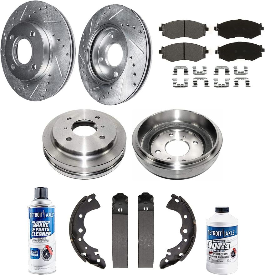 Main Image - Front Rear Drilled Rotors Pads