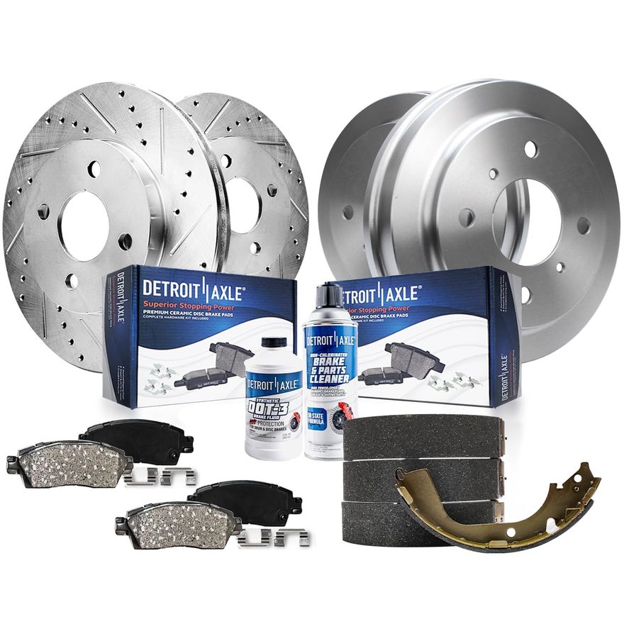 Main Image - Front Rear Drilled Rotors Pads