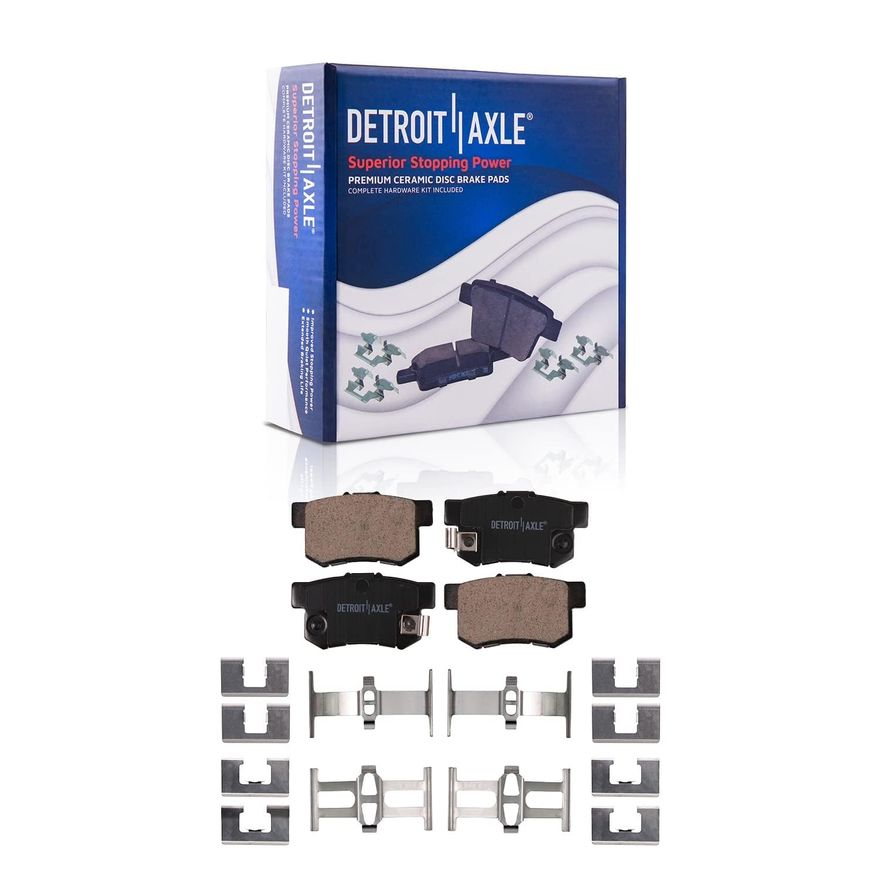 Detroit Axle Front Ceramic Brake Pads W/ Hardware Kit For Acura RSX Type S / Honda Civic Si