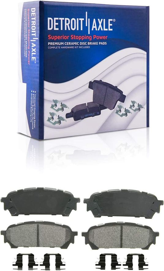10pc Front & Rear Drilled Slotted Rotors and Ceramic Brake Pads Kit
