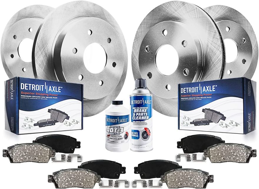 2008 Nissan Armada 10pc Front Rear Disc Rotors and Ceramic Brake