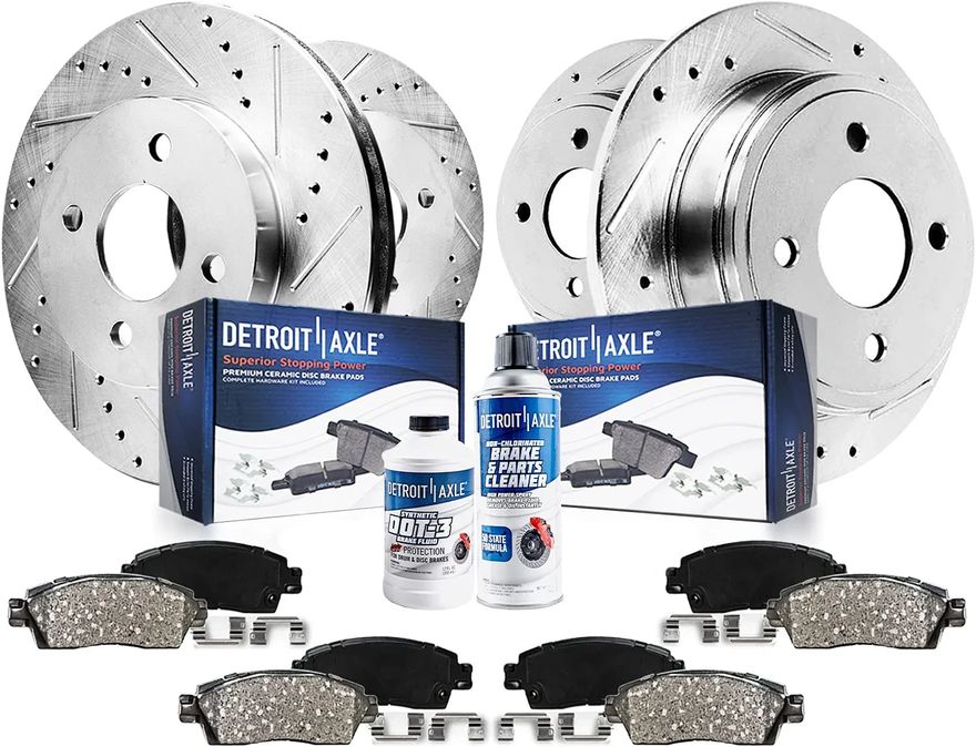 Main Image - Front Drilled Rotors Brake Pads