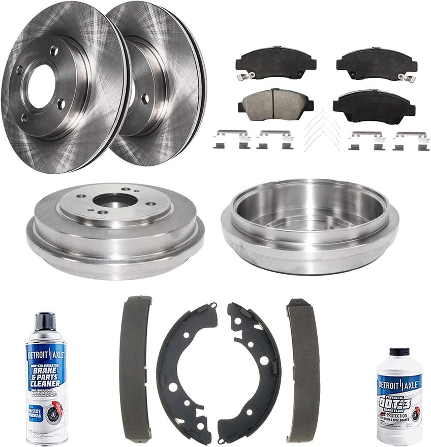 Main Image - Front Rear Rotors Drums Pads Kit