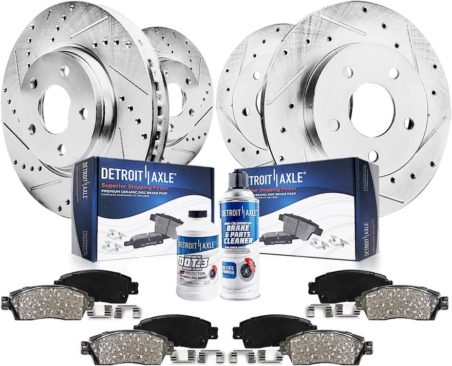 Main Image - Front Drilled Rotors Brake Pads