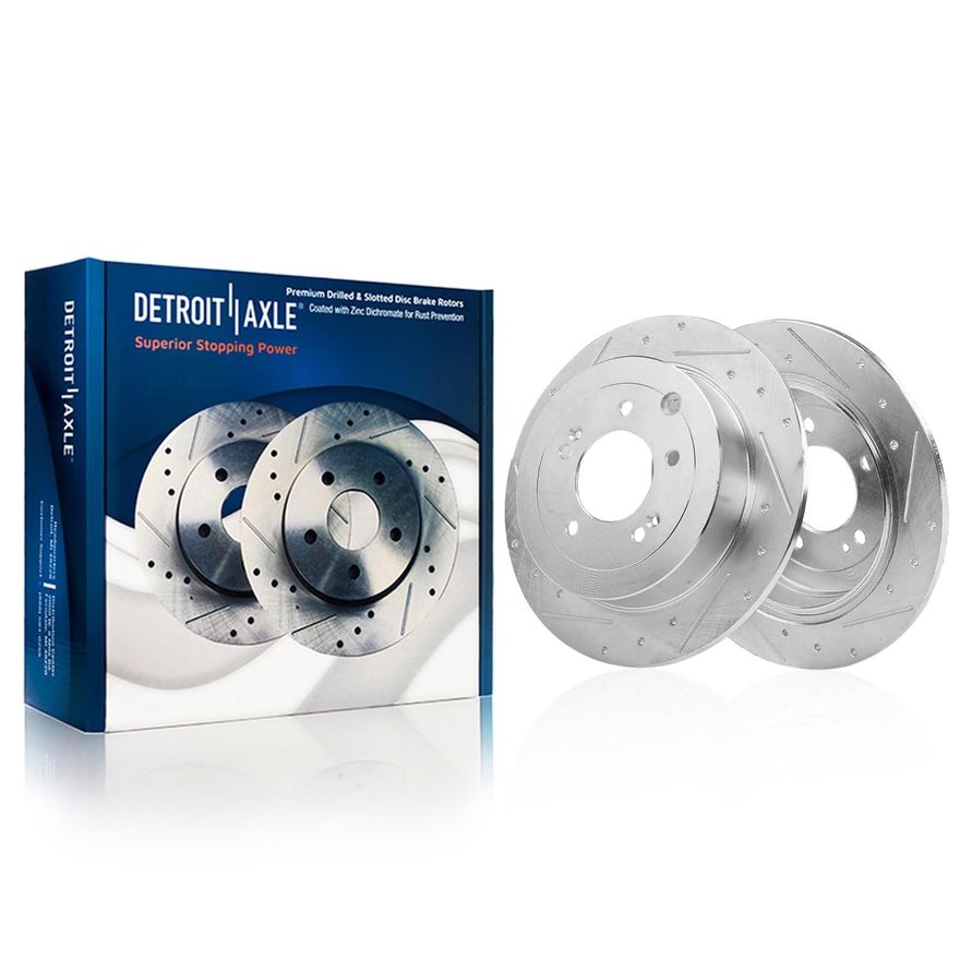 Rear Drilled Disc Brake Rotor - S-800172 x2