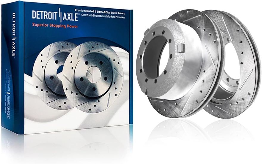 Rear Drilled Brake Rotor - S-800182 x2