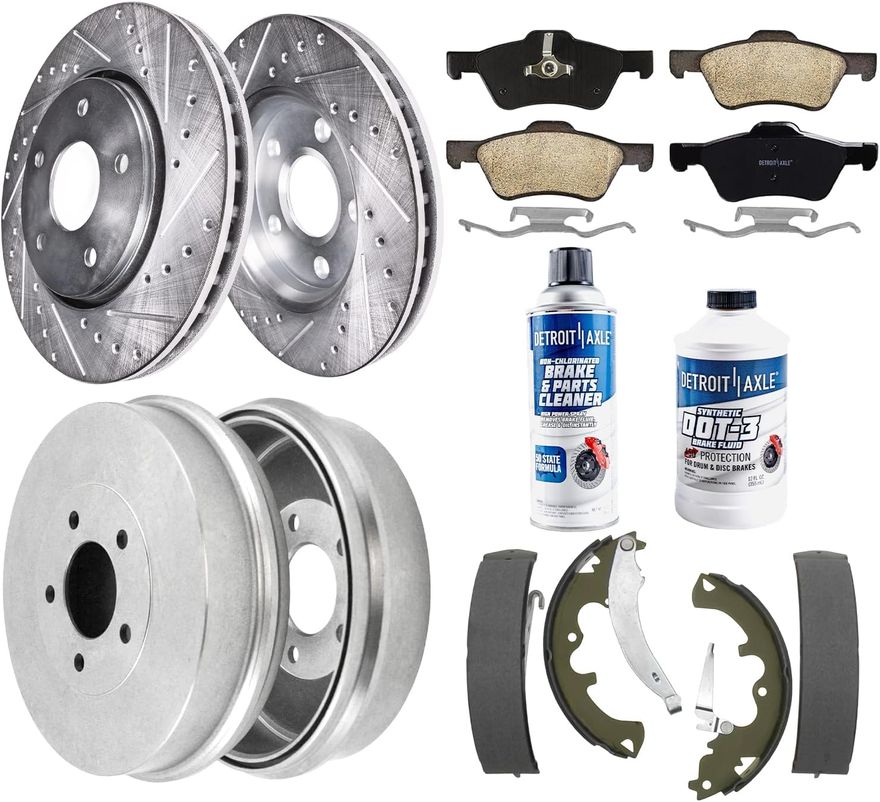 Main Image - Front Rotors Pads Rear Drums Kit