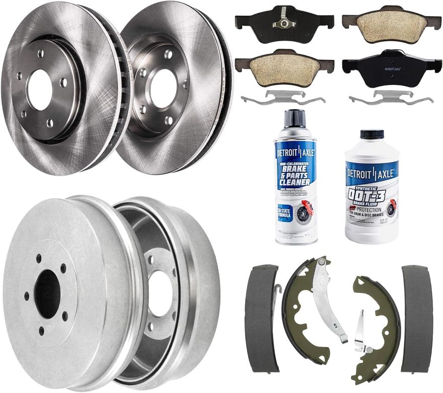 Main Image - Front Rotors Pads Rear Drums Kit