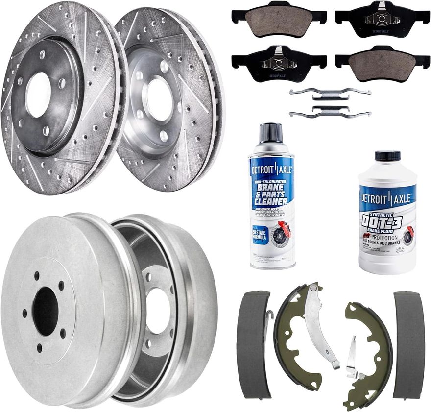 Main Image - Front Rotors Pads Rear Drums Kit
