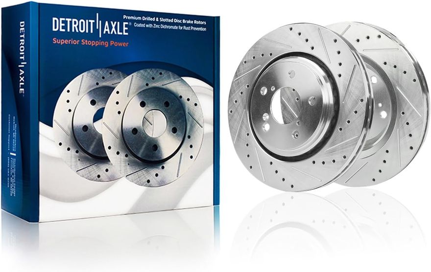 Front Drilled Disc Brake Rotor - S-800053 x2