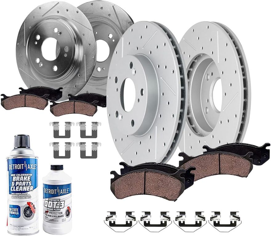 Main Image - Front & Rear Drilled Rotors Kit