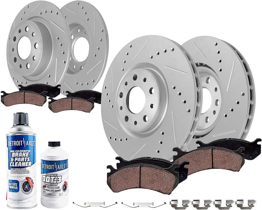 Main Image - Front & Rear Drilled Rotors Kit