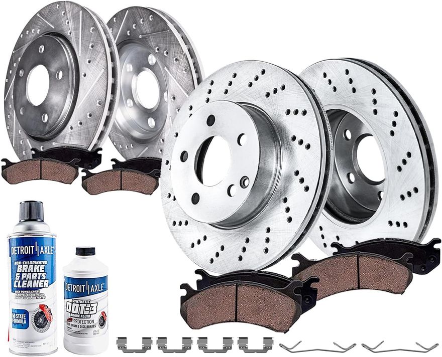 Main Image - Front & Rear Drilled Rotors Kit