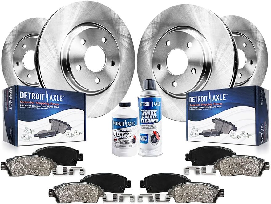 thumbnail image 2 of YXPCARS Front & Rear Brake Kit – Drilled & Slotted Rotors + Ceramic Pads For Subaru Forester, Legacy, Outback 2 of 4