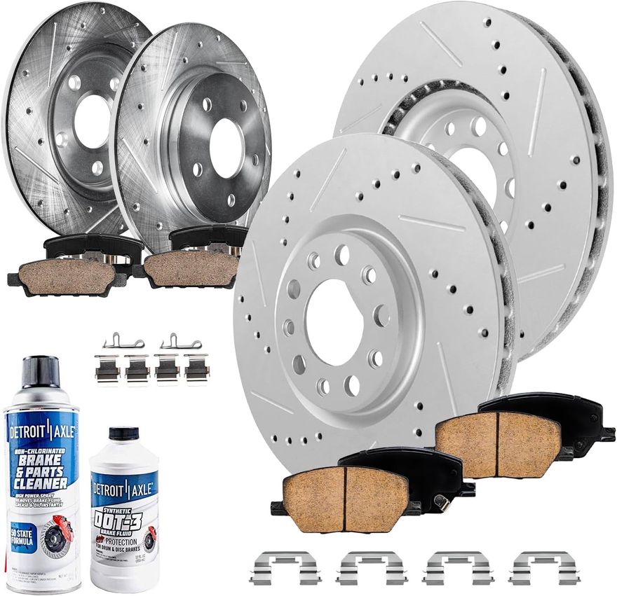 Main Image - Front & Rear Drilled Rotors Kit