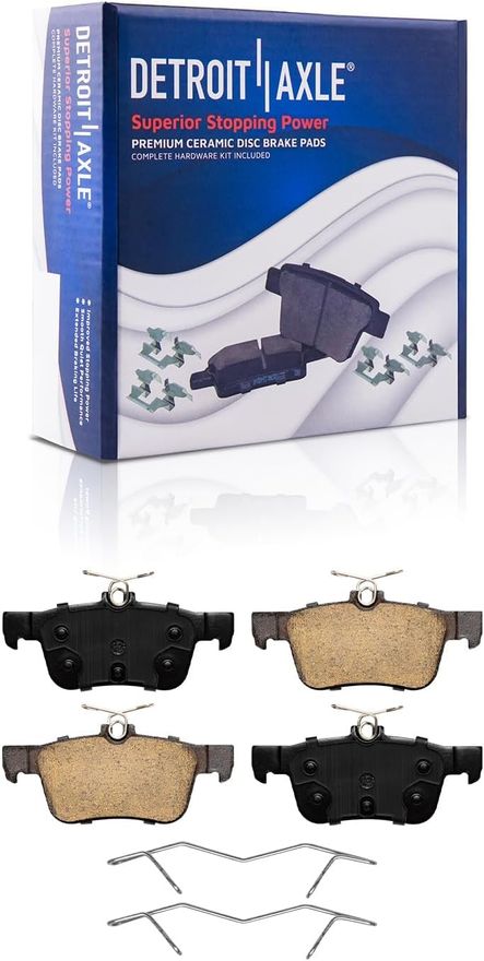 thumbnail image 2 of Complete Brake Pad Set For 2007-2009 AWD Ford Edge & Lincoln MKX – Ceramic, Low Dust, Front & Rear! 2 of 6