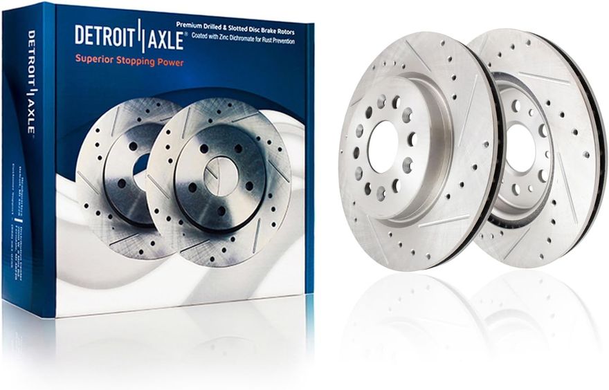 Rear Drilled Disc Brake Rotor - S-800096 x2