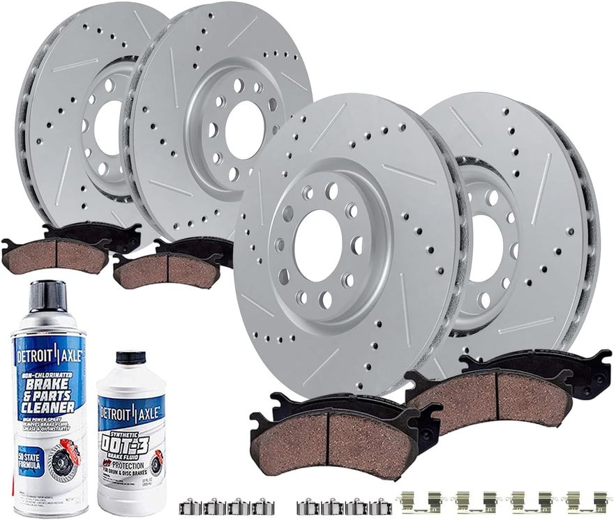 Main Image - Front & Rear Drilled Rotors Kit