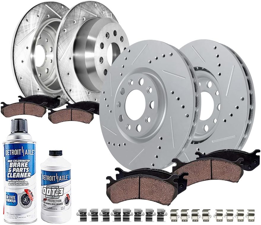 Main Image - Front & Rear Drilled Rotors Kit