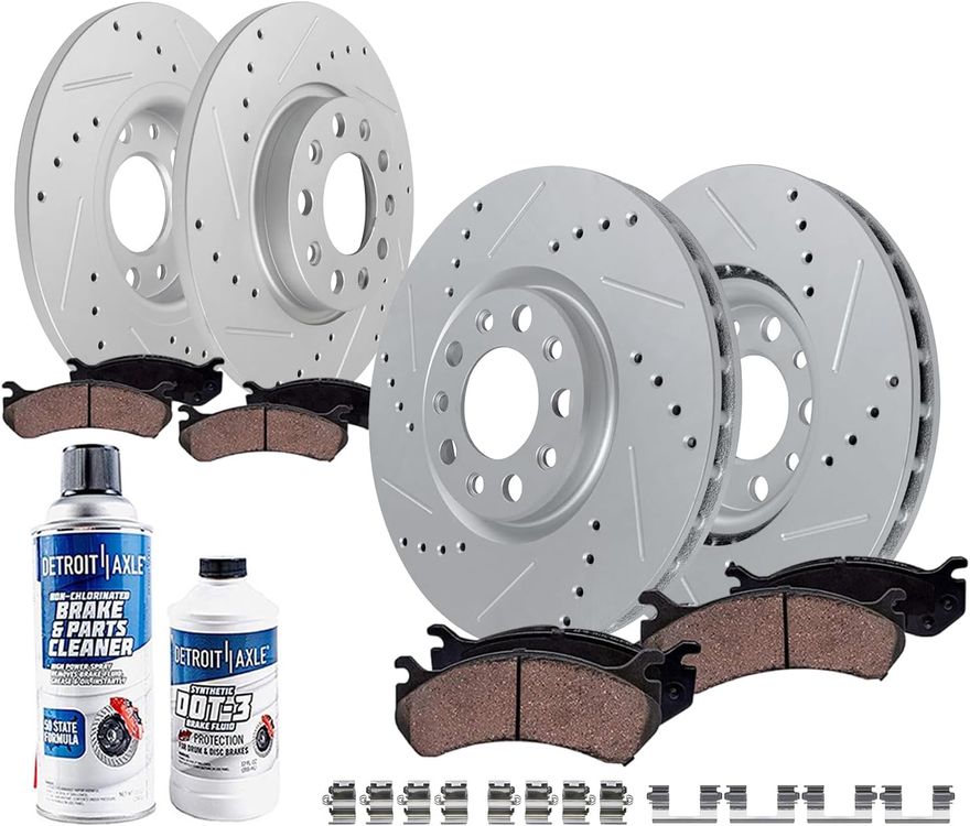 Main Image - Front & Rear Drilled Rotors Kit