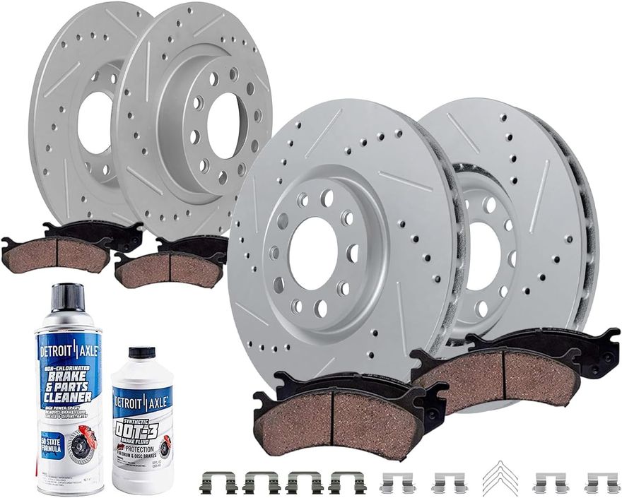 Main Image - Front & Rear Drilled Rotors Kit