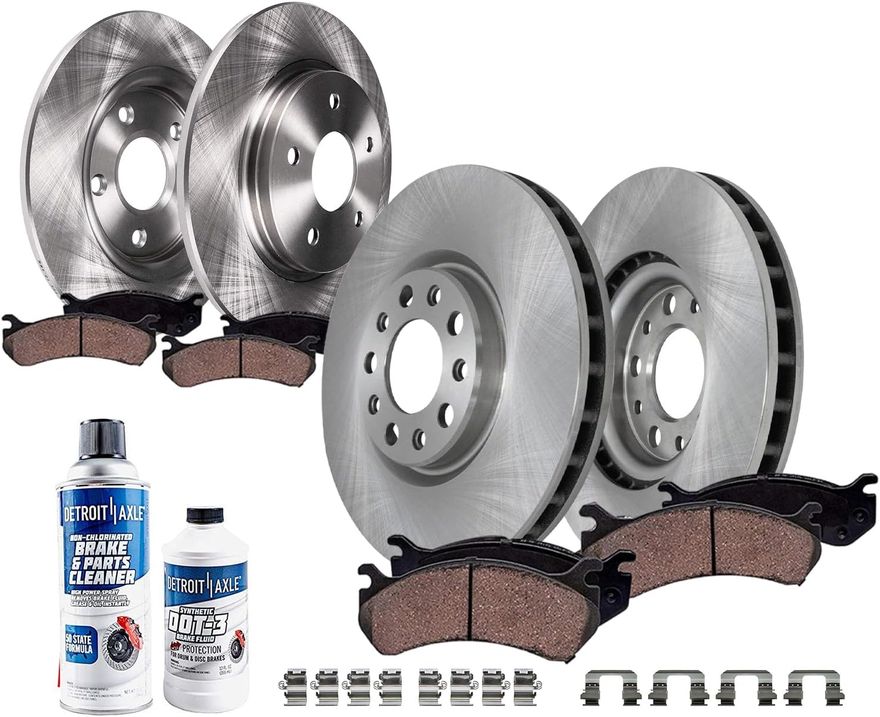 Main Image - Front & Rear Rotors Brake Pads