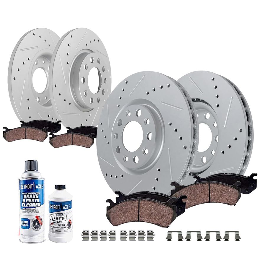 Main Image - Front & Rear Drilled Rotors Kit
