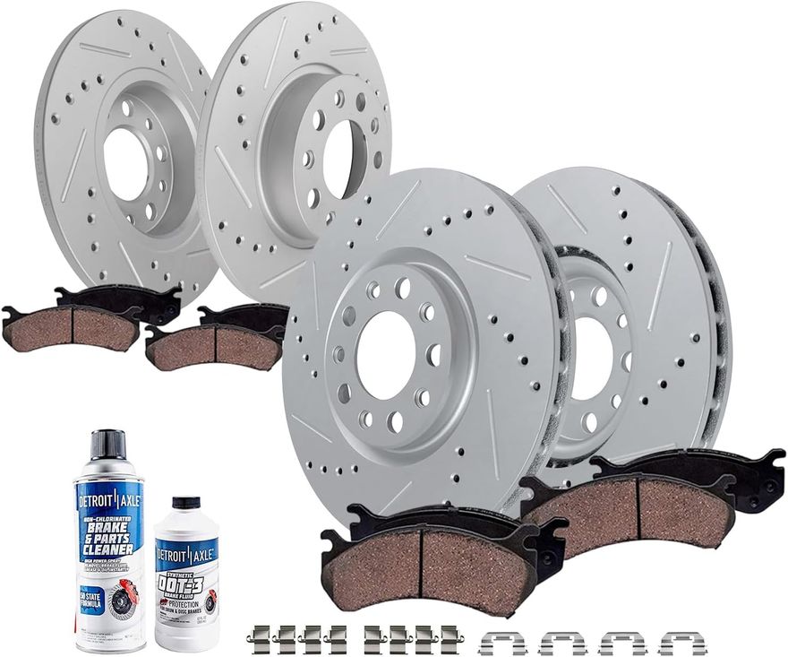 Main Image - Front & Rear Drilled Rotors Kit