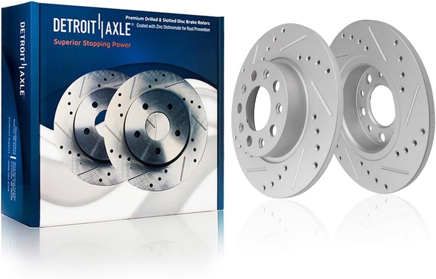 Rear Drilled Disc Brake Rotor - S-800078 x2