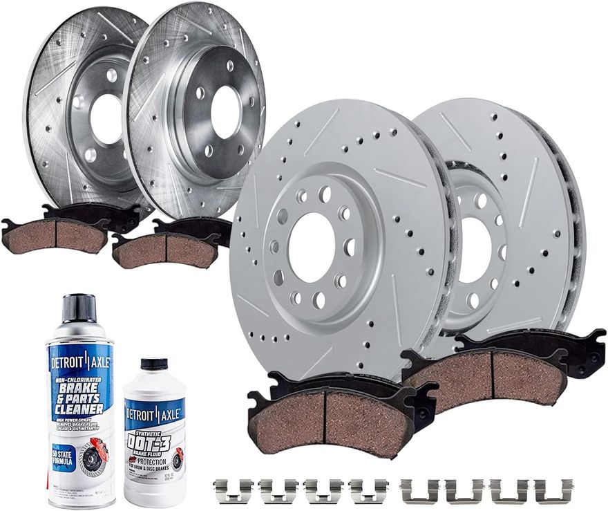 Main Image - Front & Rear Drilled Rotors Kit