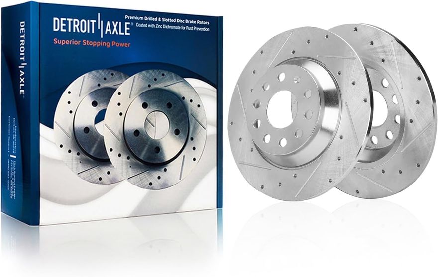 Rear Drilled Disc Brake Rotor - S-800189 x2