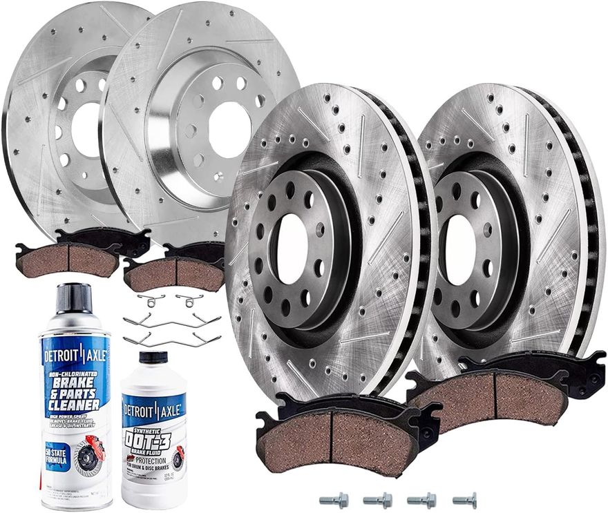 Main Image - Front & Rear Drilled Rotors Kit