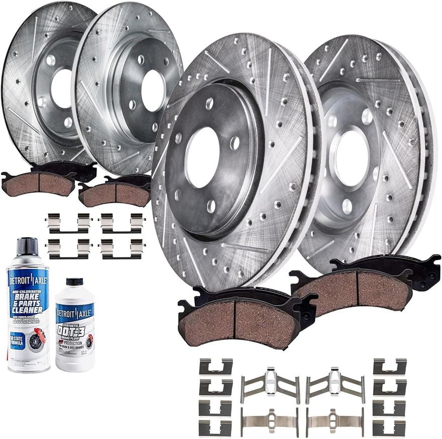 Main Image - Front & Rear Drilled Rotors Kit