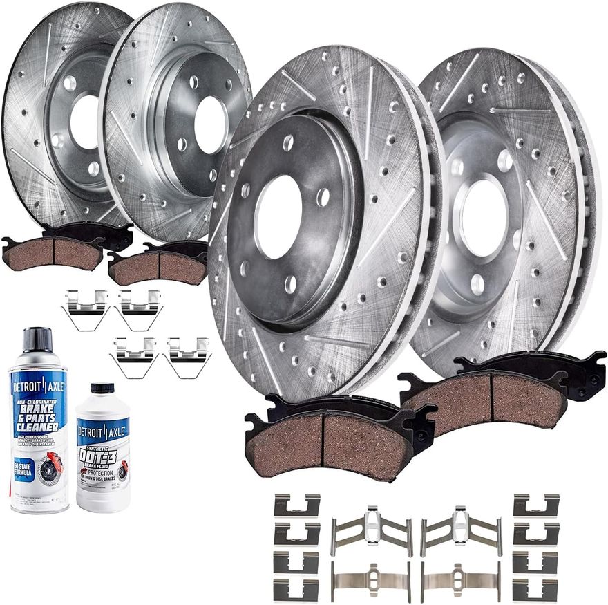 Main Image - Front & Rear Drilled Rotors Kit