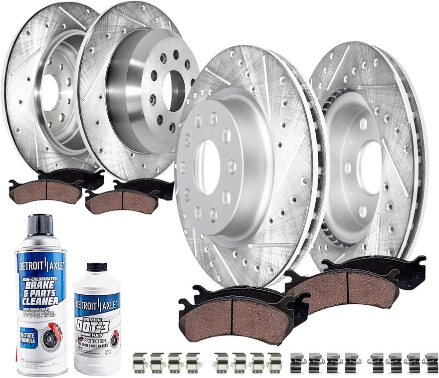 Main Image - Front & Rear Drilled Rotors Kit