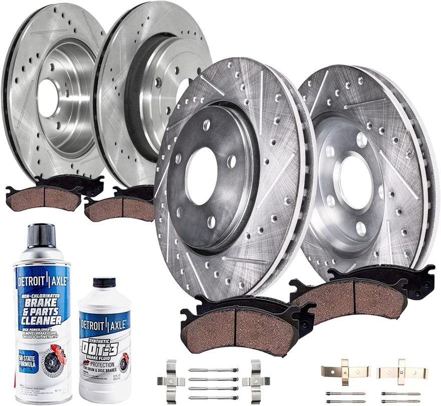 Main Image - Front & Rear Drilled Rotors Kit