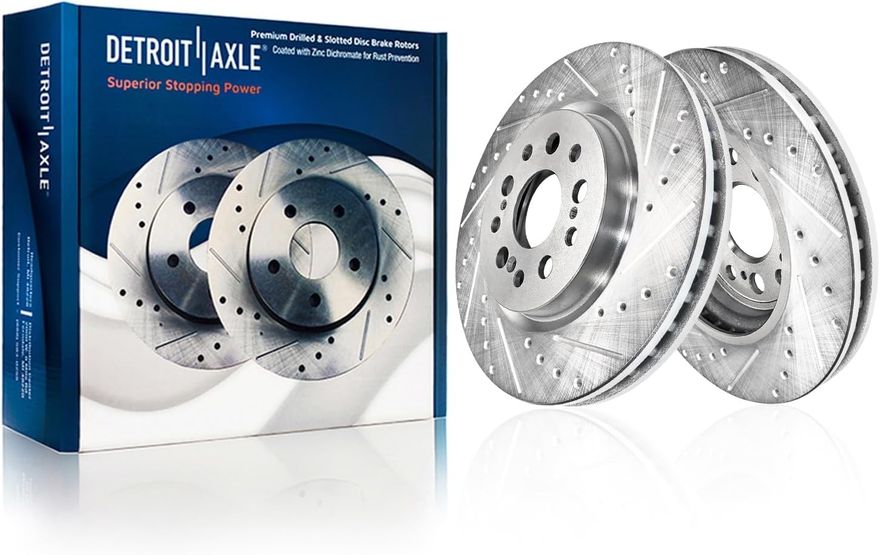 Front Drilled Disc Brake Rotor - S-800210 x2