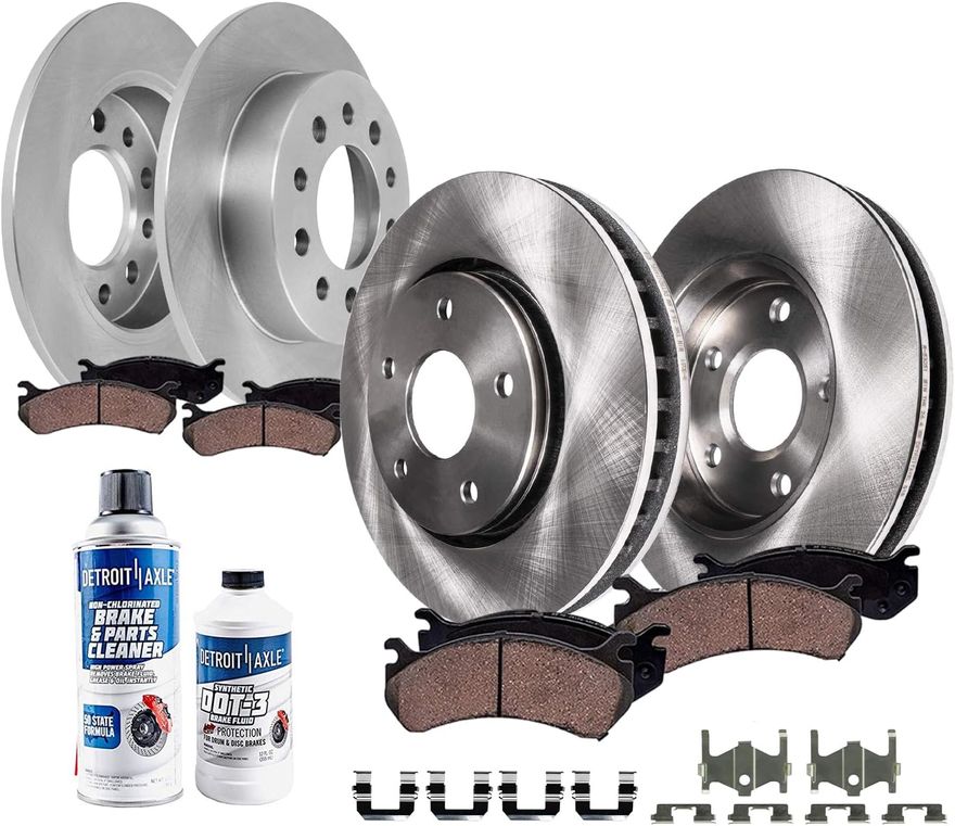 Main Image - Front Rear Rotors Brakes Pads