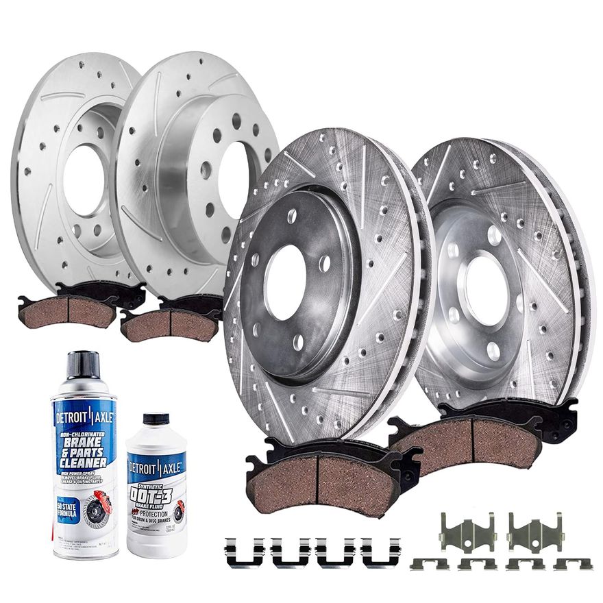 Main Image - Front Rear Rotors Brakes Pads
