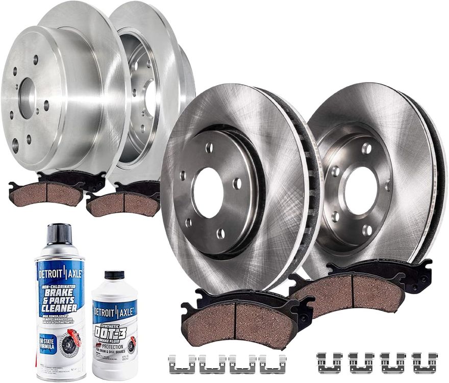 Main Image - Front Rear Rotors Brakes Pads