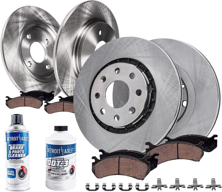 Main Image - Front Rear Rotors Brake Pads Kit