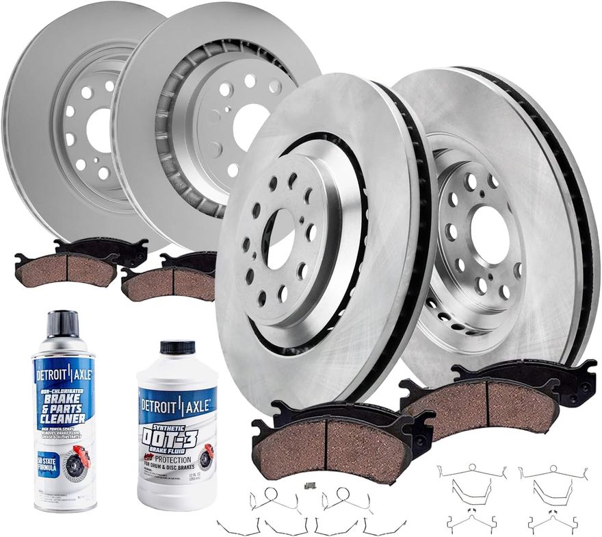 Main Image - Front Rear Rotors Brake Pads Kit