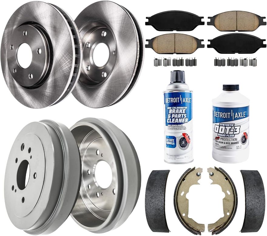 Main Image - Front Rotors Pads Rear Drums Kit