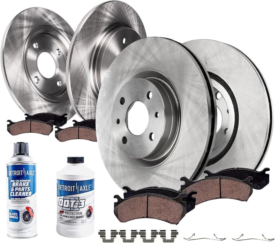 Main Image - Front Rear Rotors Brake Pads Kit