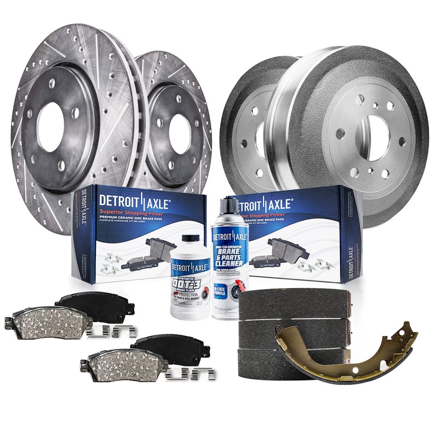 Main Image - Front Rotors Pads Rear Drums Kit