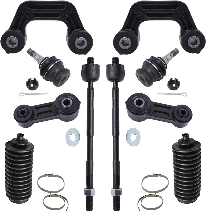 thumbnail image 2 of Detroit Axle 12pc Front & Rear Sway Bar & Ball Joints Kit For GX470 4Runner (No Dynamic Suspension) – 10 Yr Warranty 2 of 6